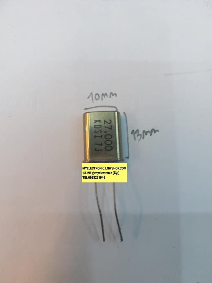 คริสตอล27MHZ CRYTAL27.000MHZ 2ขาทรงสูงตัวถังHC-49