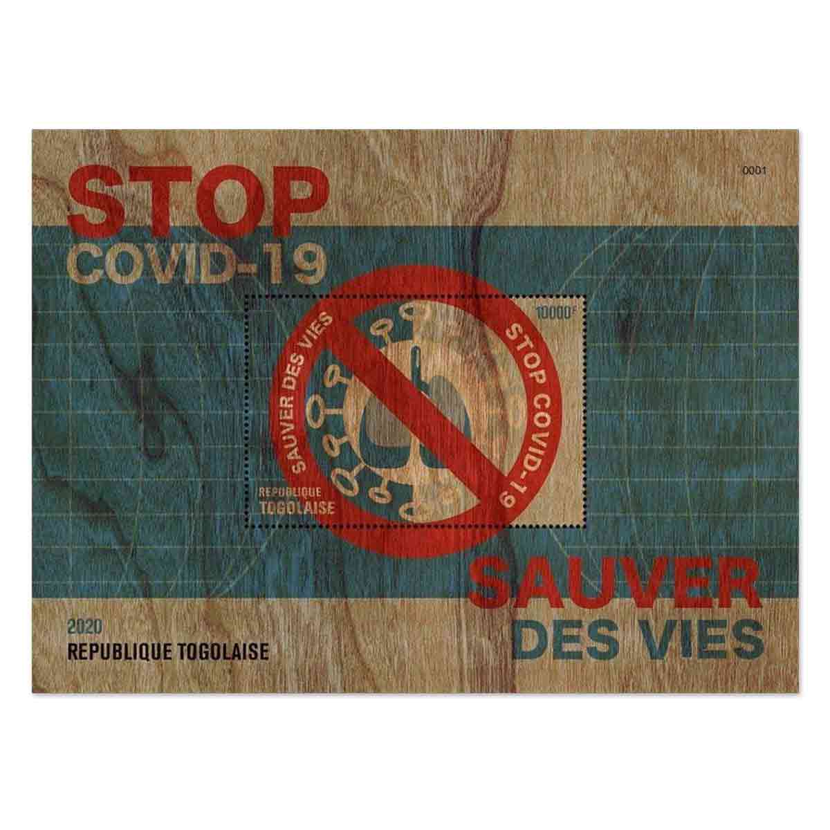 Togo Stamp, 2020 Stop COVID19 S/S