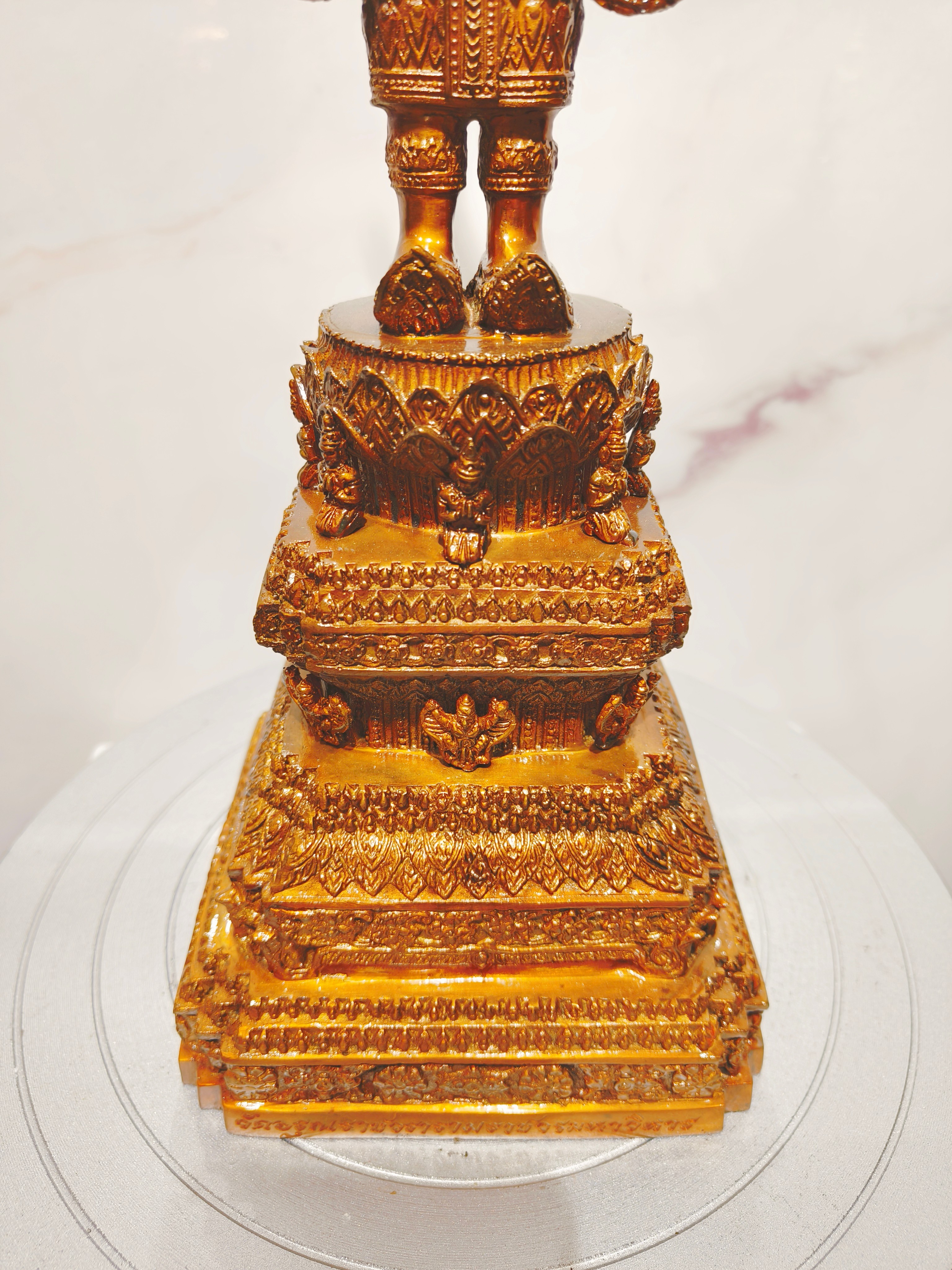 รูปหล่อพระพุทธรูปปางเปิดโลกทรงเครื่องจักพรรดิ์ หน้าตัก 5 นิ้ว วัดอรุณราชวรารามราชวรมหาวิหาร ปี พ.ศ.2539