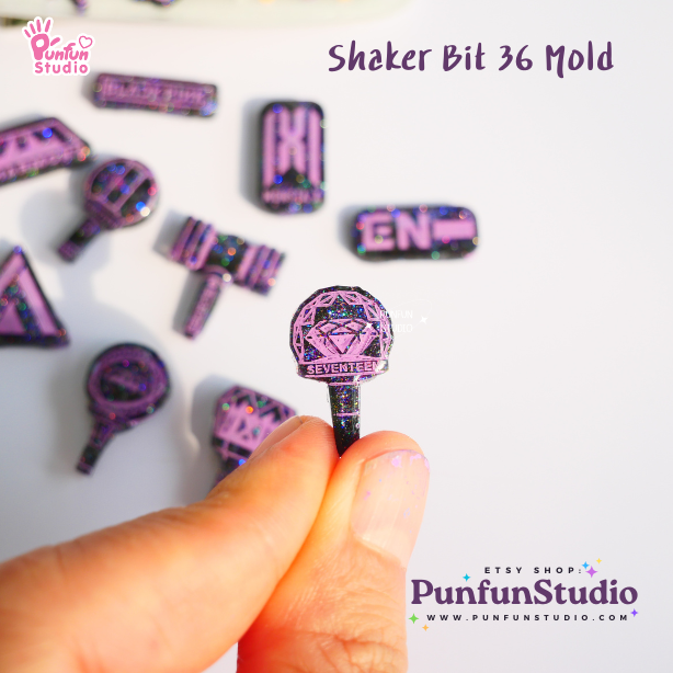 Shaker Bit 36 K-POP Mold / 12 in 1 / Shaker bits mold / Silicone Mold