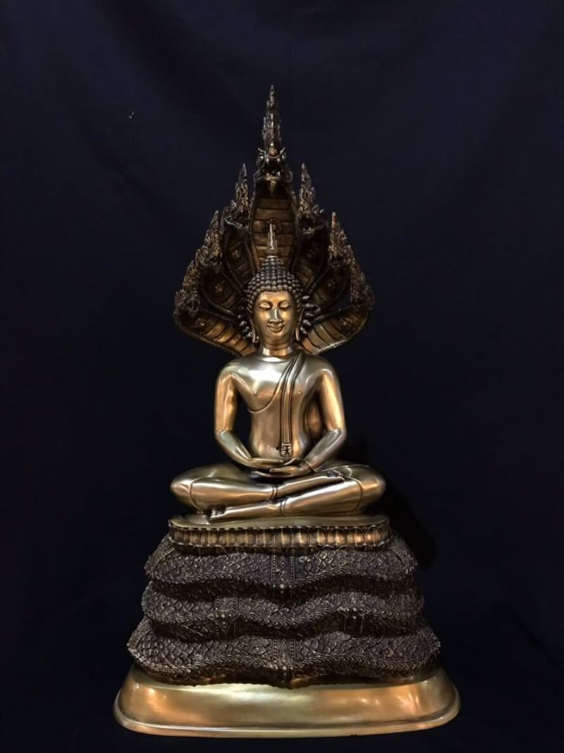 พระพุทธรูป พระนาคปรก หน้าตัก 9 นิ้ว (2ถอด) วัดไตรมิตร ปี พ.ศ. 2539