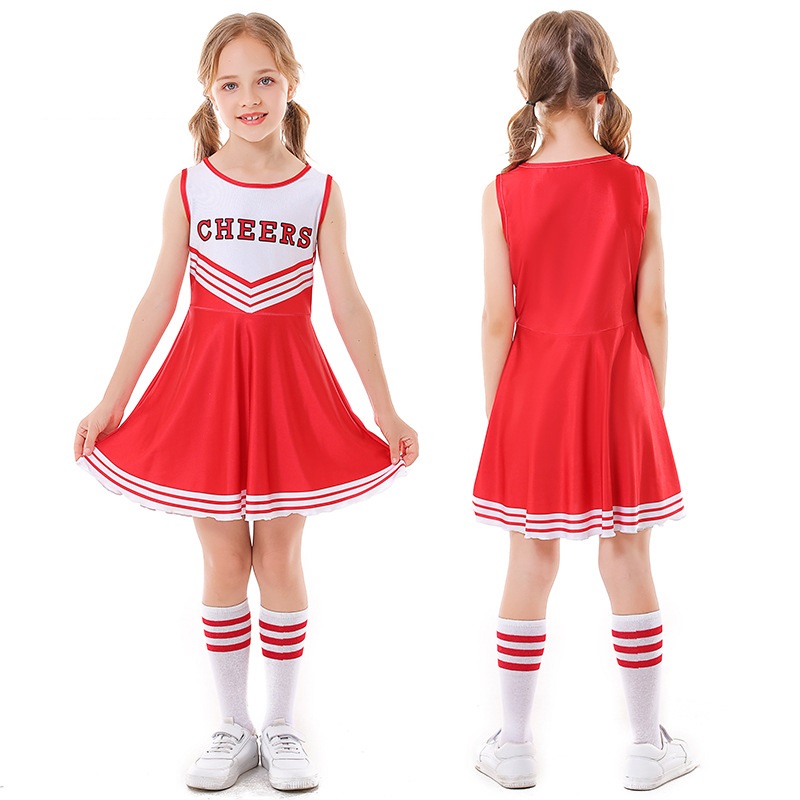 7C325 ชุดเด็ก ชุดเชียร์ เชียร์ลีดเดอร์ ปอมปอมเกิร์ล The Pom Pom Girls Cheerleader Costume