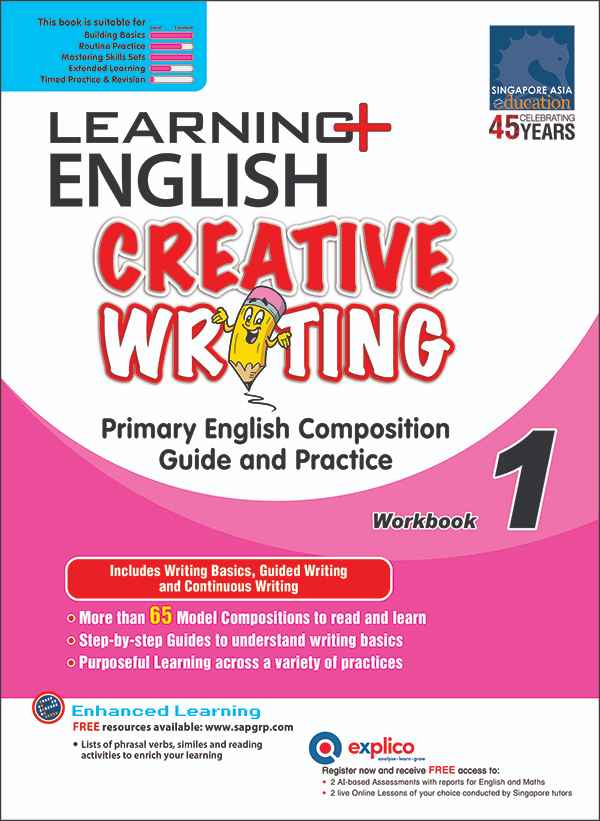 แบบฝึกหัดการเขียนเรียงความ Learning+ Creative Writing Workbook 1