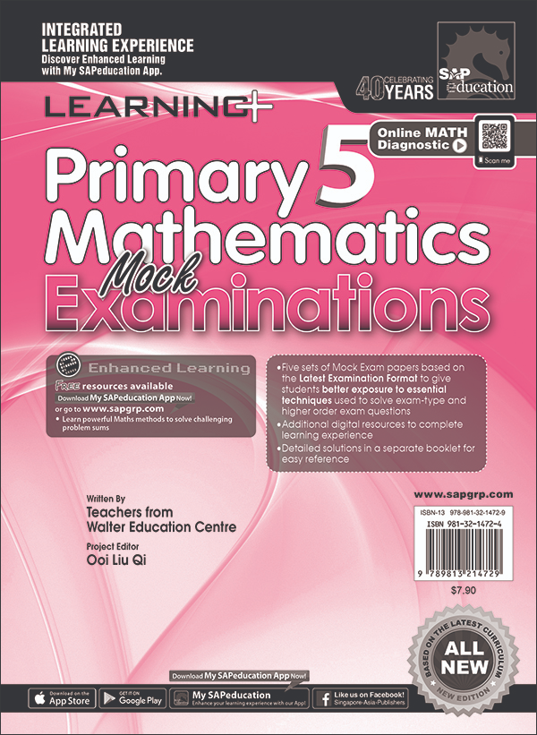 แบบฝึกหัดคณิตศาสตร์ ป.5 Primary 5 Mathematics Mock Examinations