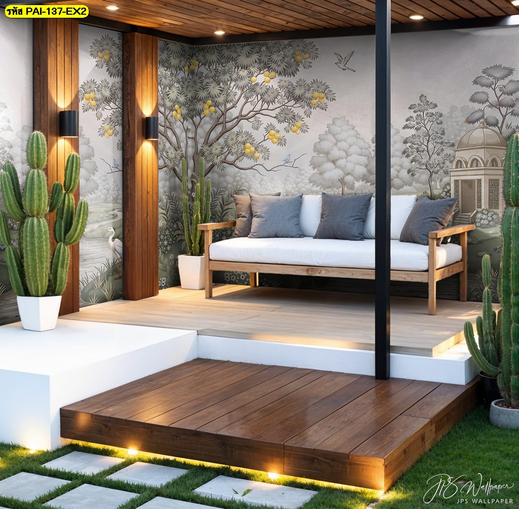 วอลเปเปอร์ภาพวิวสั่งพิมพ์ ดีไซน์สวนสวยกลิ่นอายยุโรป เติมเสน่ห์ให้บ้าน