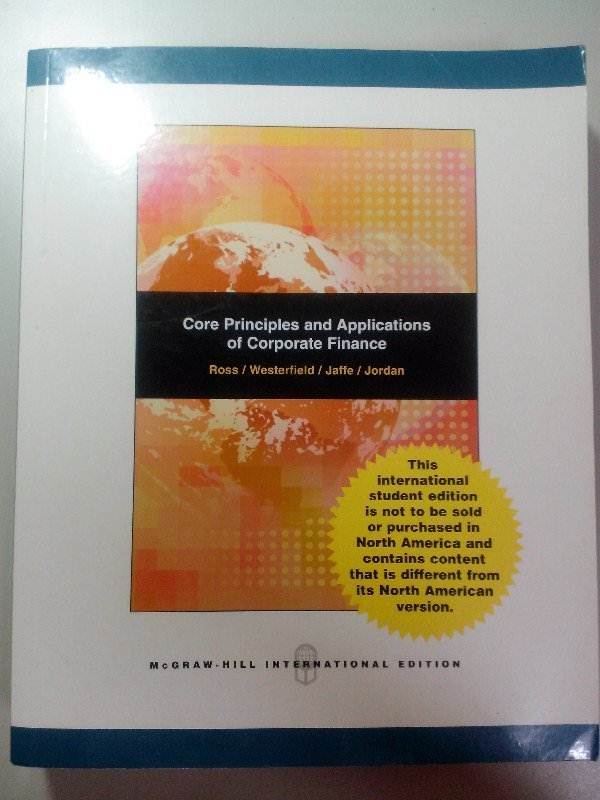 Core Principles and Applications in Corporate Finance ISBN 9780071107785