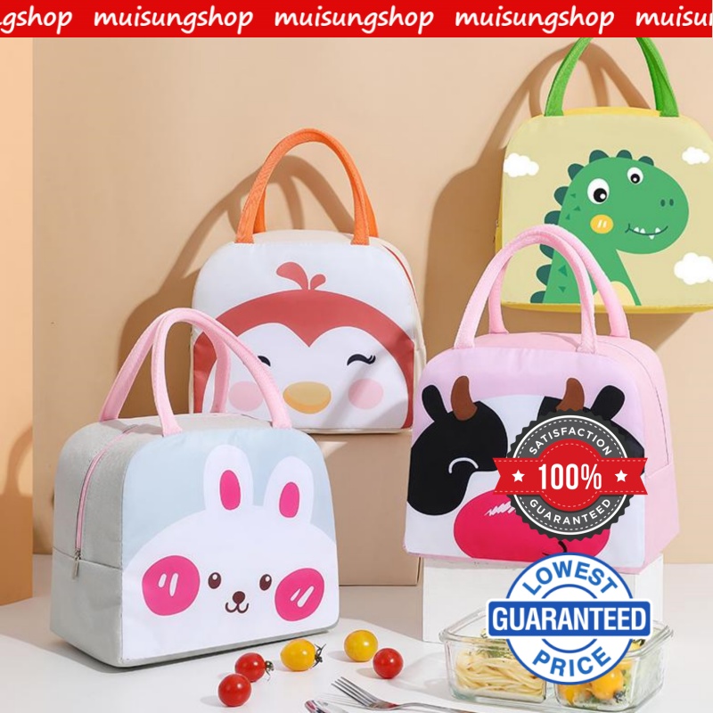 Muisungshop [VT09] กระเป๋าเก็บอุณหภูมิ กระเป๋าเก็บความเย็น กระเป๋าใส่กล่องอาหาร กล่องข้าว กล่องอาหาร ปิ่นโต ลายการ์ตูน
