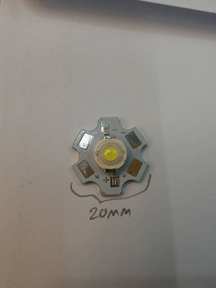 หลอดLED3WATT HI POWER YELLOWแอลอีดีไฮเพาว์เวอร์สีเหลือง3วัตตLEDแป้นเหล็กแบนราคาLEDHIPOWER