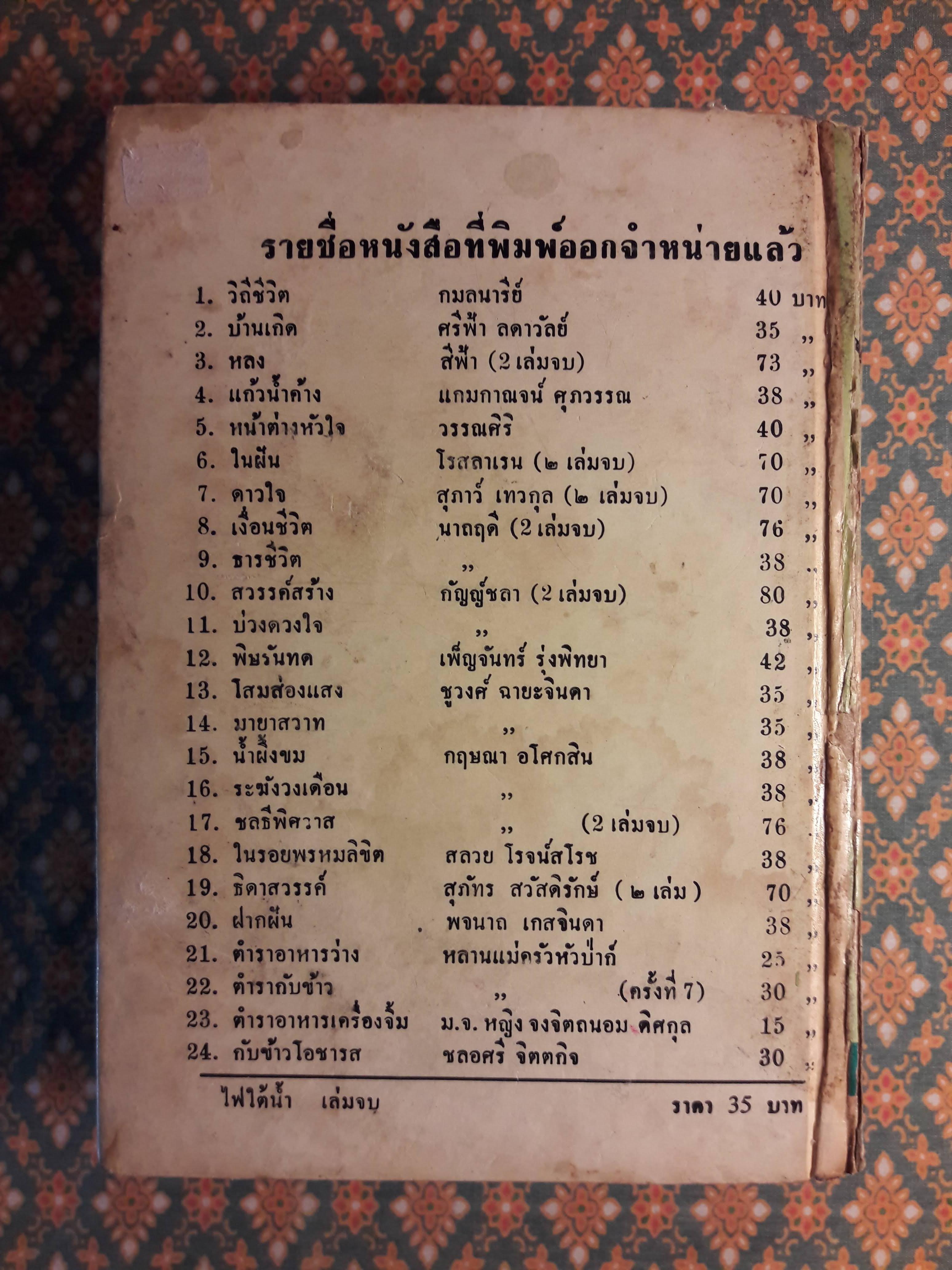 ไฟใต้น้ำ (เล่มจบ)