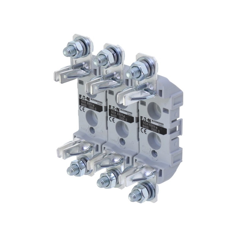 ฐานฟิวส์ TD00-D 3P 160A 690V สำหรับฟิวส์ 30x54x48mm (NH00) Bussmann