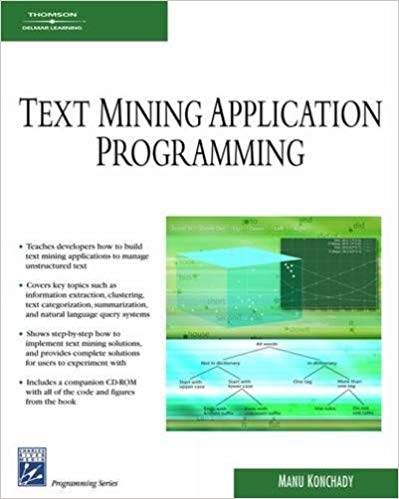 Text Mining Application Programming (Programming Series) ISBN 9781584504603