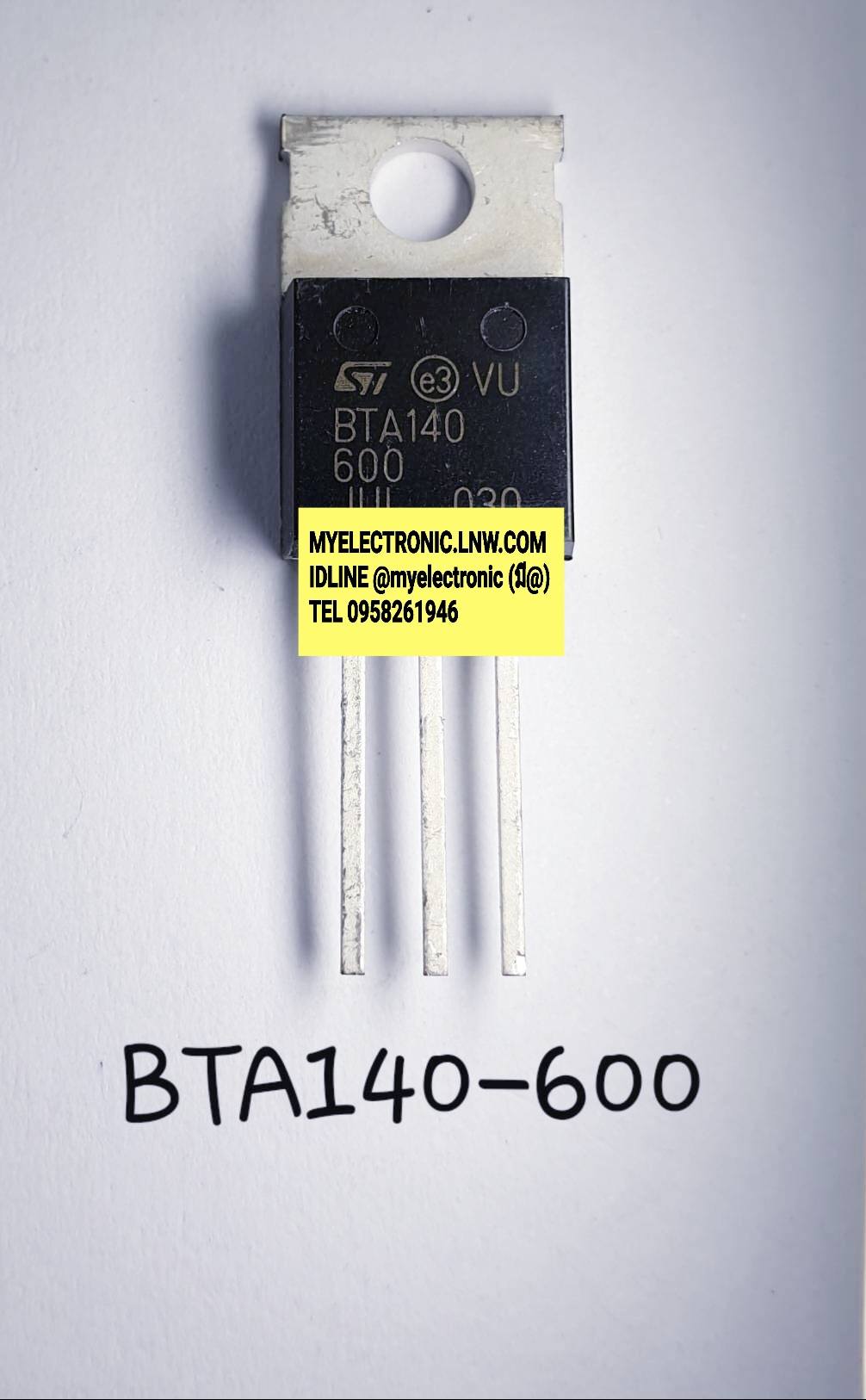 BTA140-600(25A600V)TRIAC ตัวถังTO-220ยี่ห้อSTราคาตัวละ บาท