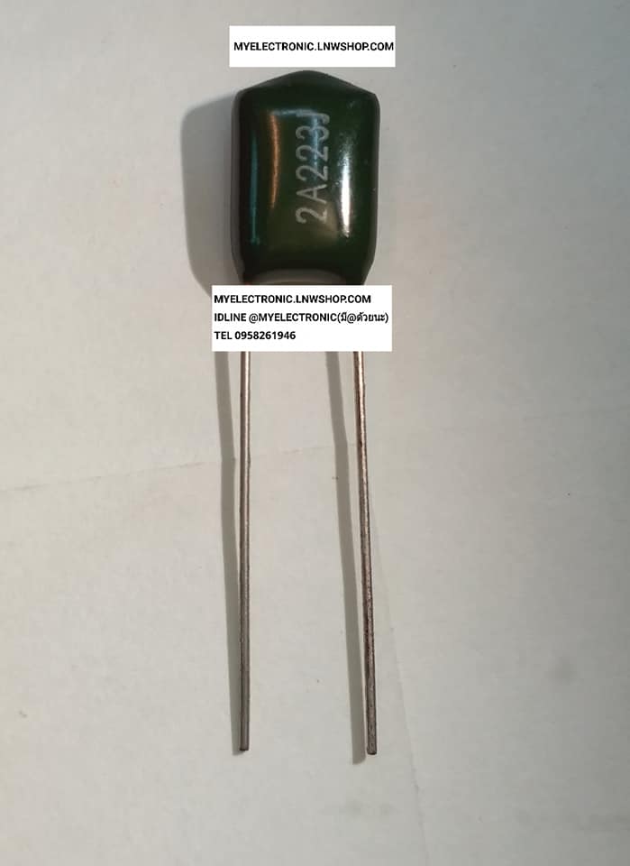 ขาย 0.022UF100V , 2A223J , 22NF100V คาปาซิเตอร์ ไมล่าร์ CAPACITOR MYLAR 2A223 ราคาตัวละ บาท