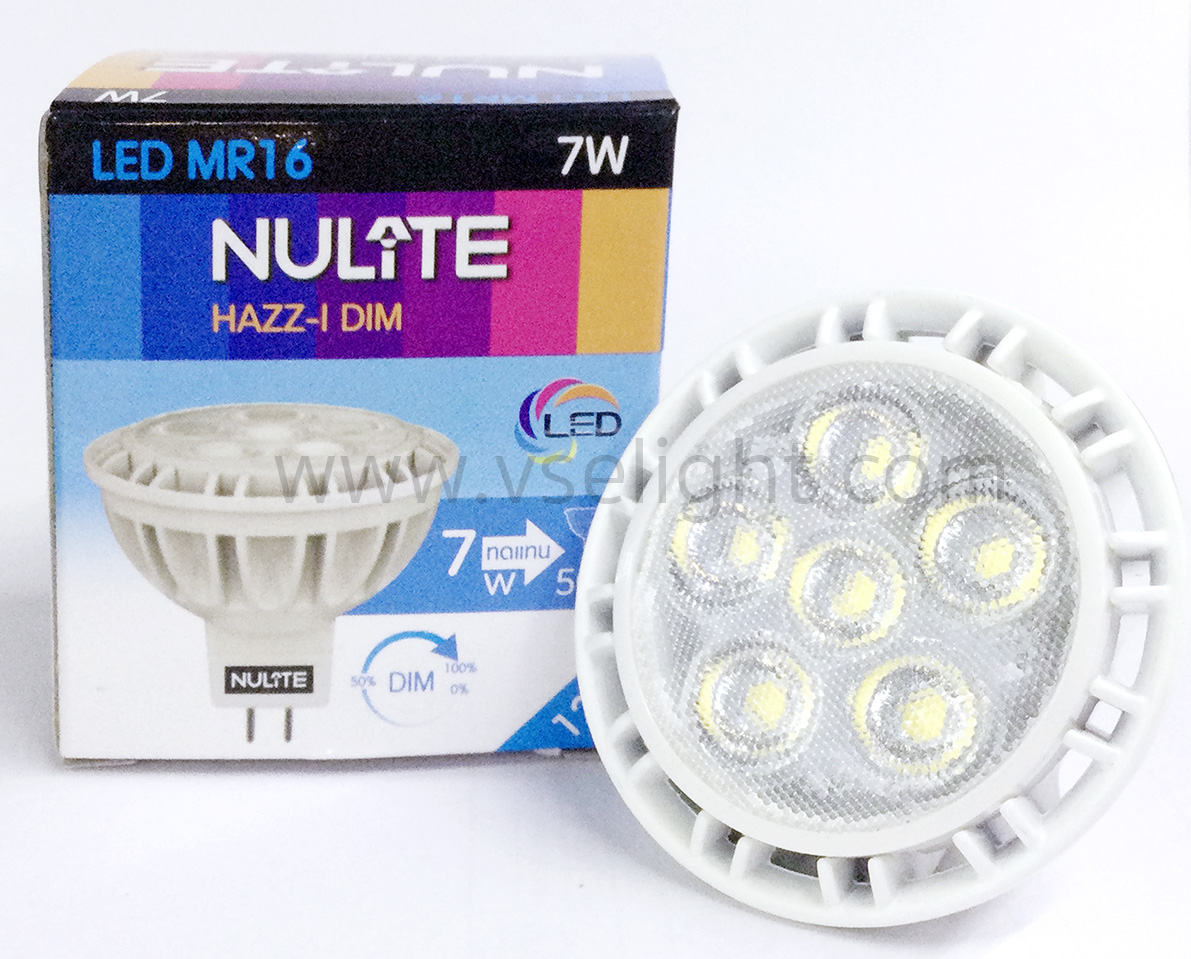 หลอด LED MR16 12V 7W Dimmable Nulite แสง Daylight 6500K หรี่ไฟได้ - ราคาพิเศษ จำนวนจำกัด