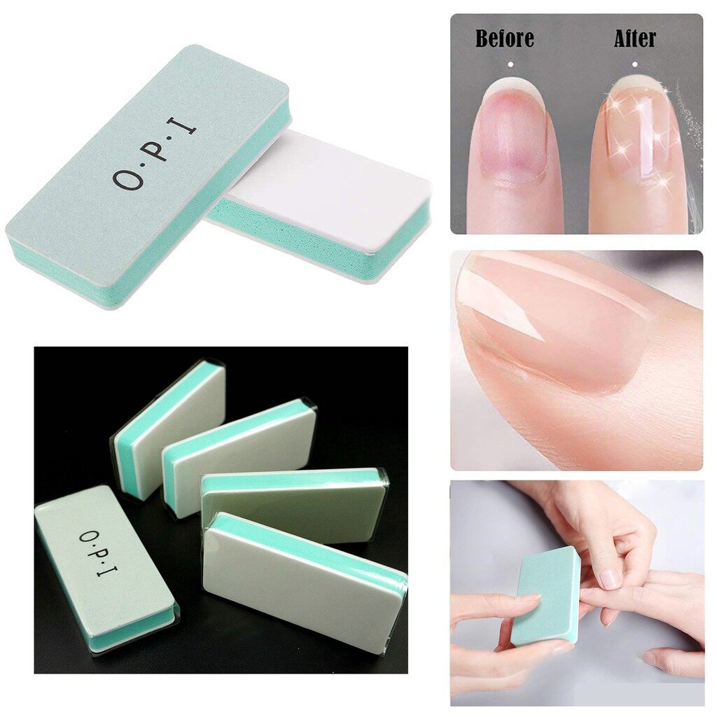 MUISUNGSHOP บล็อกขัดเล็บเงาเรียวเล็กแบบด้ามยาว สำหรับขัดเล็บเงาวิ้งแบบธรรมชาติ