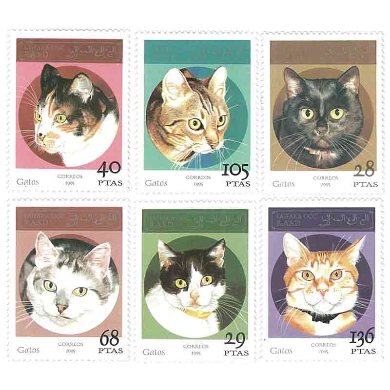 Sahara Stamp, 1995 Cat, Pet, Animals
