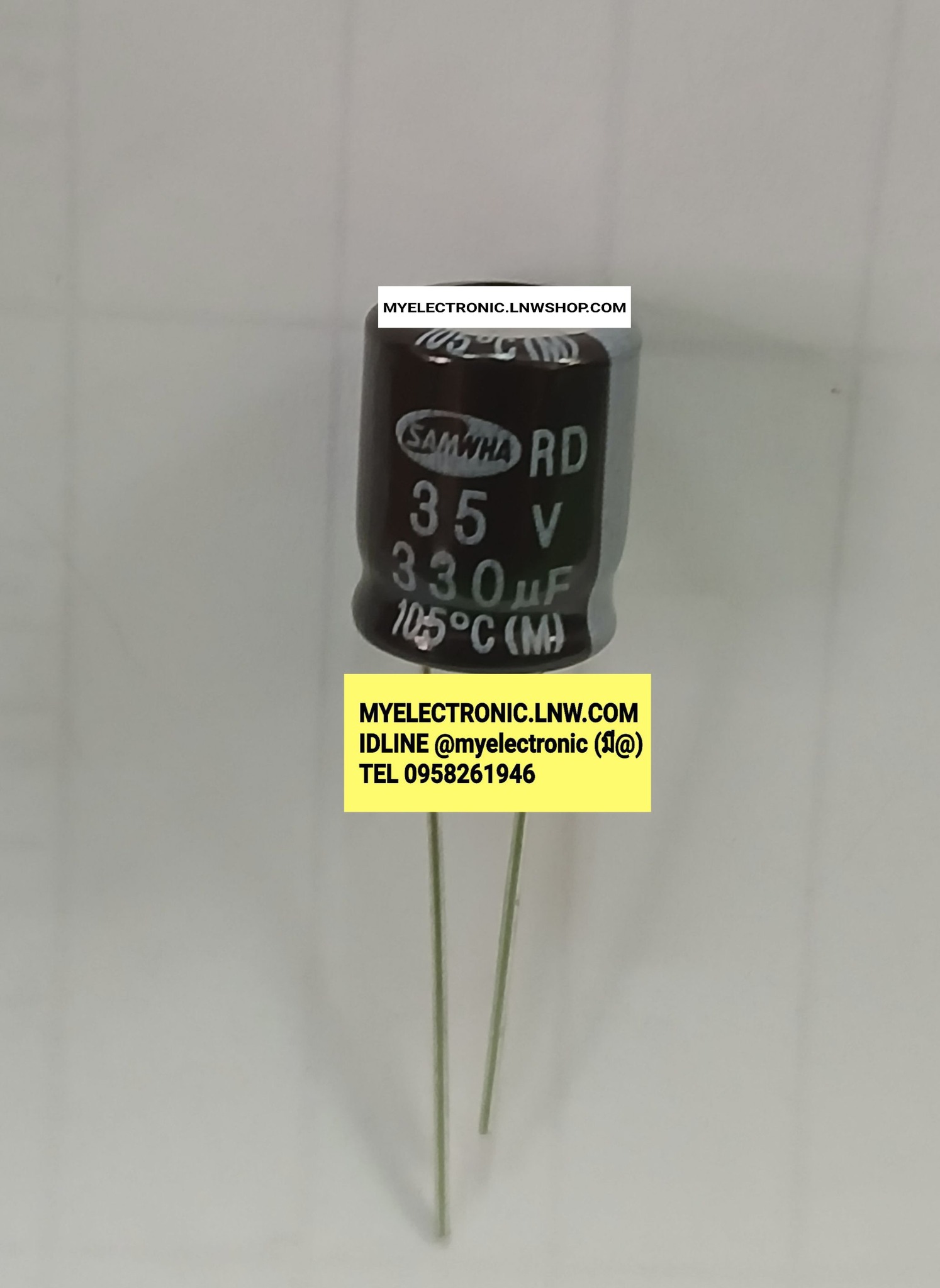 ขาย 330UF35V105c คาปาซิเตอร์ อิเล็คโตไลท์ CAPACITOR ELECTROLIYE 330UF35V 105c 105องศา หนึ่งร้อยห้าองศา ราคา ตัวละ . . . หน่วย บาท