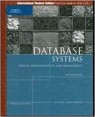 Database Systems Design, Implementation, And Management 7ED ISBN 9781418836504