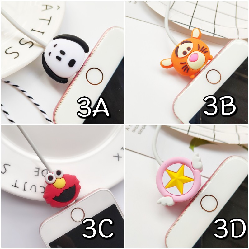 MUISUNGSHOP Cable bite ถนอมสายชาร์จ ที่ล๊อค ตัวล็อกกันสายชาร์จหัก เคเบิ้ลไบท์ สำหรับสายแบบกลม ขนาด 3 มม