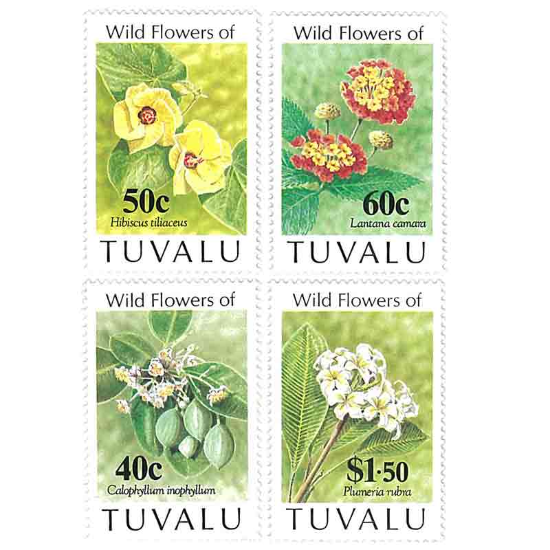 Tuvalu Stamp, Flower, Flora
