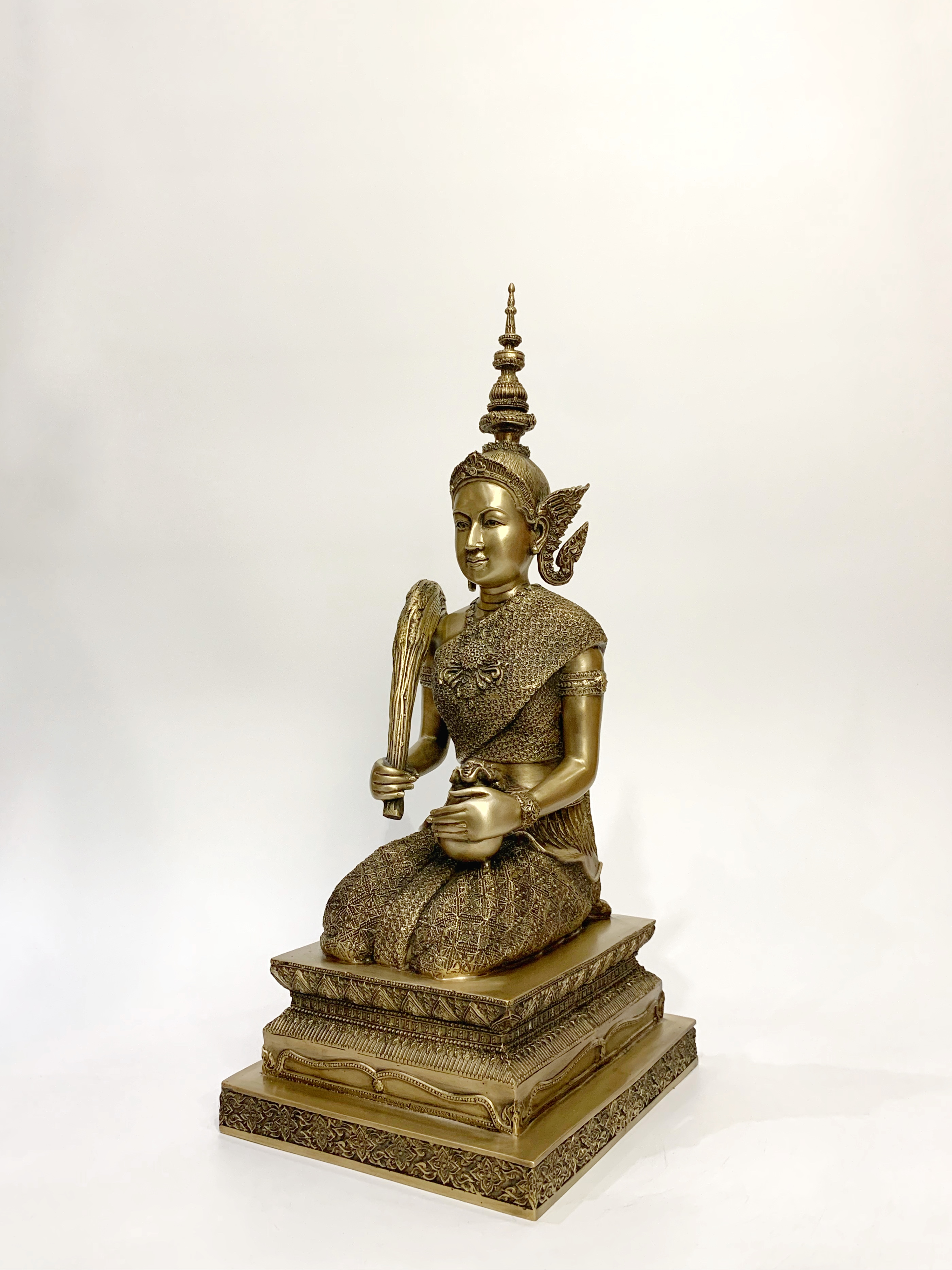 รูปหล่อ พระแม่โพสพ หน้าตัก 9" วัดพิกุลทอง จ.สิงห์บุรี ปี พ.ศ.2539