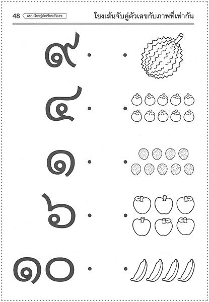 แบบเรียนรู้คัดเขียน ตัวเลข