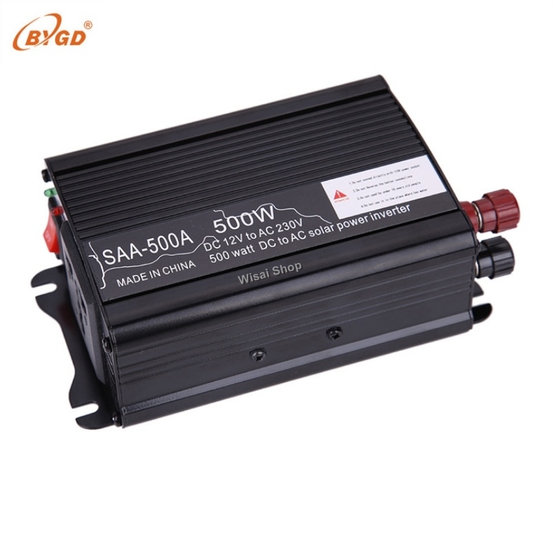 อินเวอร์เตอร์ Inverter ขนาด 500W แปลงไฟแบตเตอรี่ DC 12V เป็น AC 220-240V มาพร้อม USB Port DC 5V