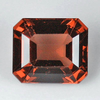 **ขายแล้ว**สปิเนลสีส้มน้ำตาลอมแดง (Spinel) 1.49 กะรัต รูปเหลี่ยมมรกต รูปร่างดี