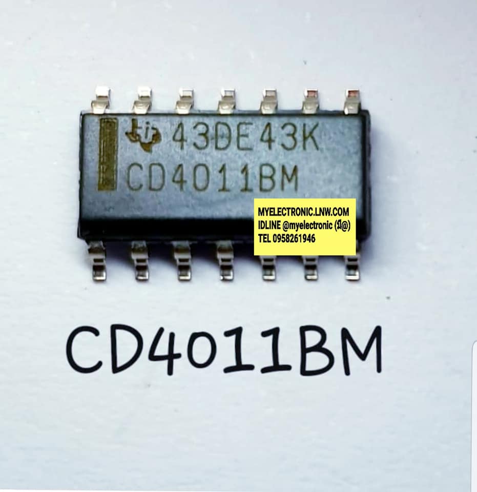 ICCD4011BMยี่ห้อTEXASตัวถังSMD14ขาราคาตขาย CD4001BM ยี่ห้อ TAXES ตัวถังSMD14ขา ไอซี IC CD4001 BM ราคา ตัวละ . . . . หน่วย บาทวละ