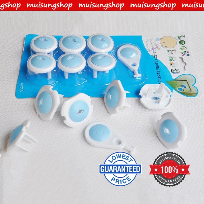 MUISUNGSHOP (แพ๊ค 6 ชิ้น) ที่อุดรูปลั๊กไฟ ที่อุดรูปลั๊กไฟ ปลั๊กกันไฟดูดเด็ก อุปกรณ์ป้องกันเด็ก ฝาปิดรูปลั๊กไฟ ตัวอุดรูปลั๊กไฟ