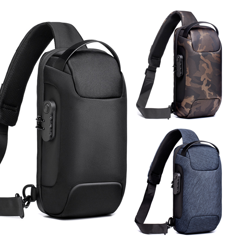 กระเป๋าคาดอกผู้ชาย ผ้าOxford ใส่ของได้เยอะ กันน้ำ ทนทาน ใช้งานได้ยาวนาน** รหัส B056