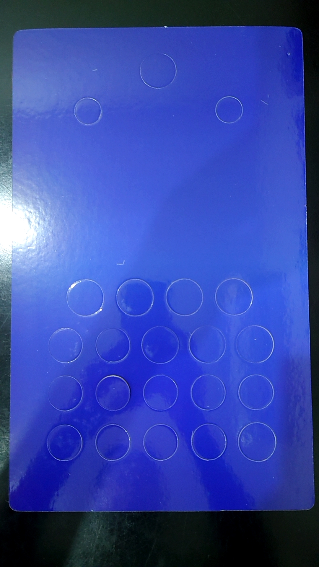 แผงใส่เหรียญ 1 บาท ที่ระลึก แบบมี ใส่ธนบัตร 1 บาท สีน้ำเงิน ขนาด 34*21 เซนติเมตร