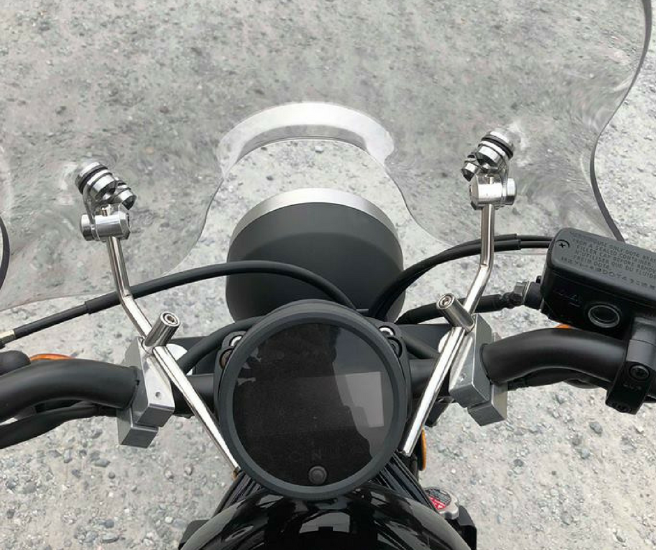 ชิวหน้า ไฟกลม ทรงสูง 47 ซม. สีใส