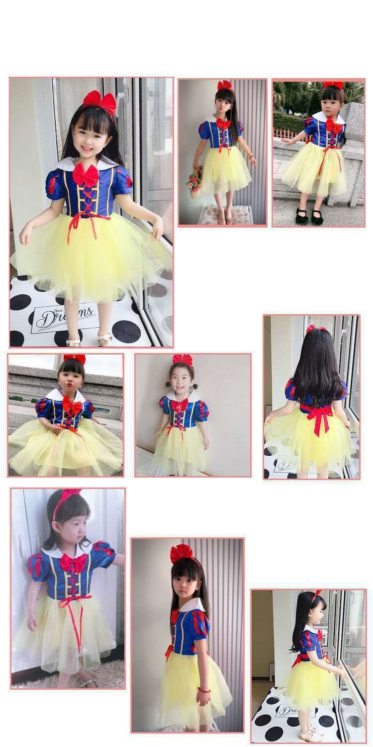 7C301 ชุดเด็กหญิง สโนไวท์ สโนว์ไวท์กับคนแคระทั้งเจ็ด Snowwhite Snow White and the Seven Dwarfs Costume