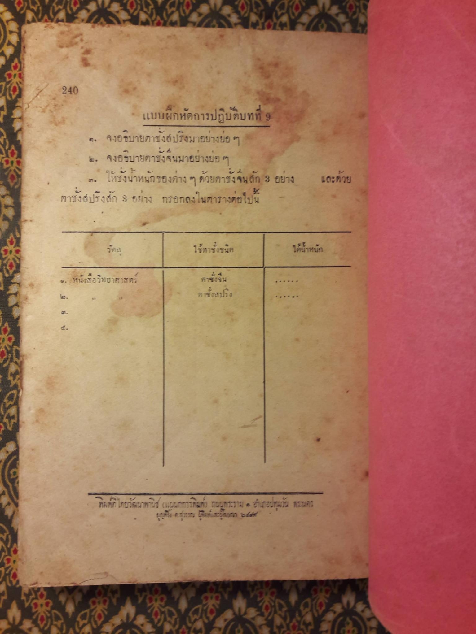 วิทยาศาสตร์ ชั้นมัธยมปีที่ 2