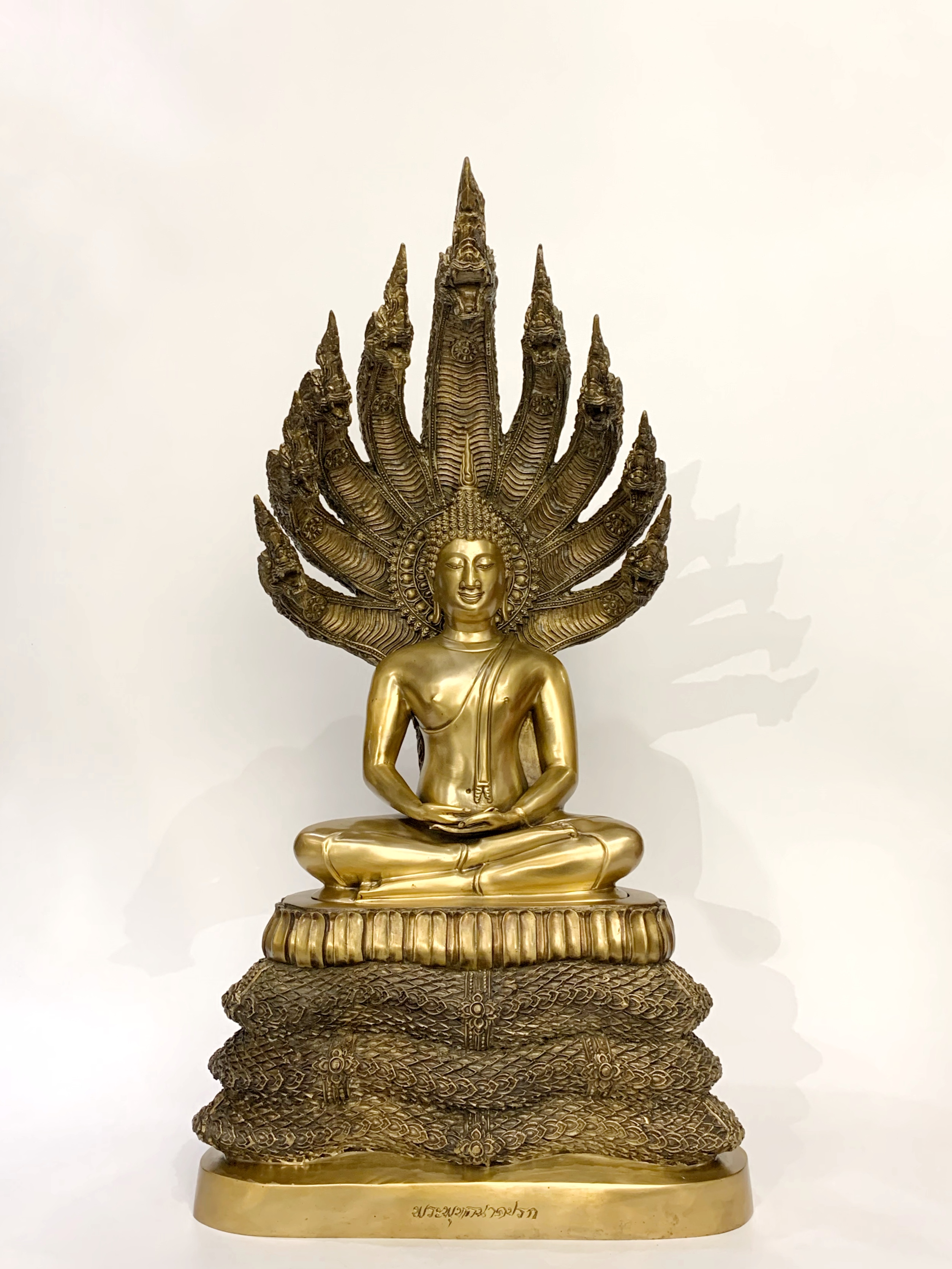 พระพุทธรูป พระนาคปรก (นาค 9 เศียร) หน้าตัก 9 นิ้ว วัดไตรมิตร ปี พ.ศ.2539