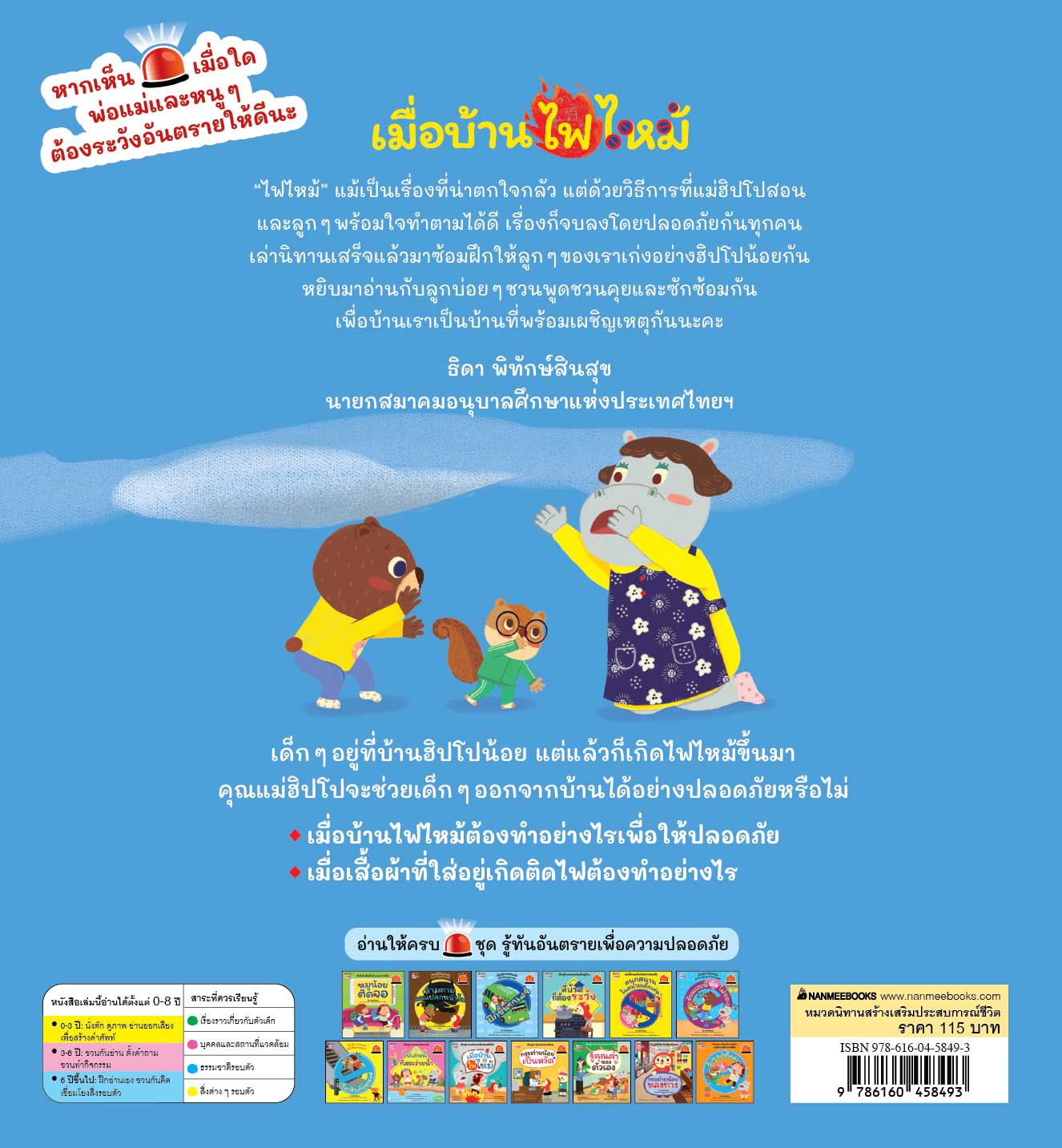 NANMEEBOOKS หนังสือ เมื่อบ้านไฟไหม้ : ชุด รู้ทันอันตรายเพื่อความปลอดภัย Safety I know