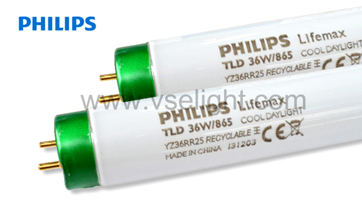 หลอดฟลูออเรสเซนต์ 36W Philips ขั้วเขียว Super นีออนขั้วเขียว