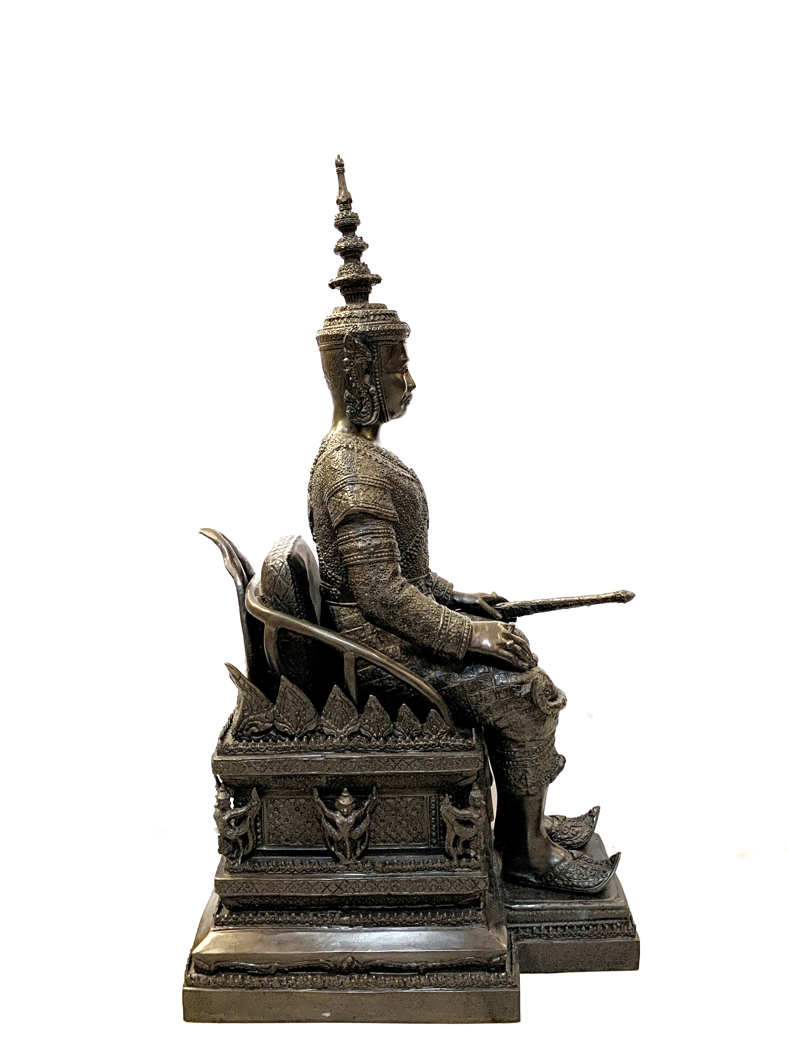 พระบรมรูปหล่อ รัชกาลที่ 5 ร.5 นั่งบัลลังก์ หน้าตัก 14"