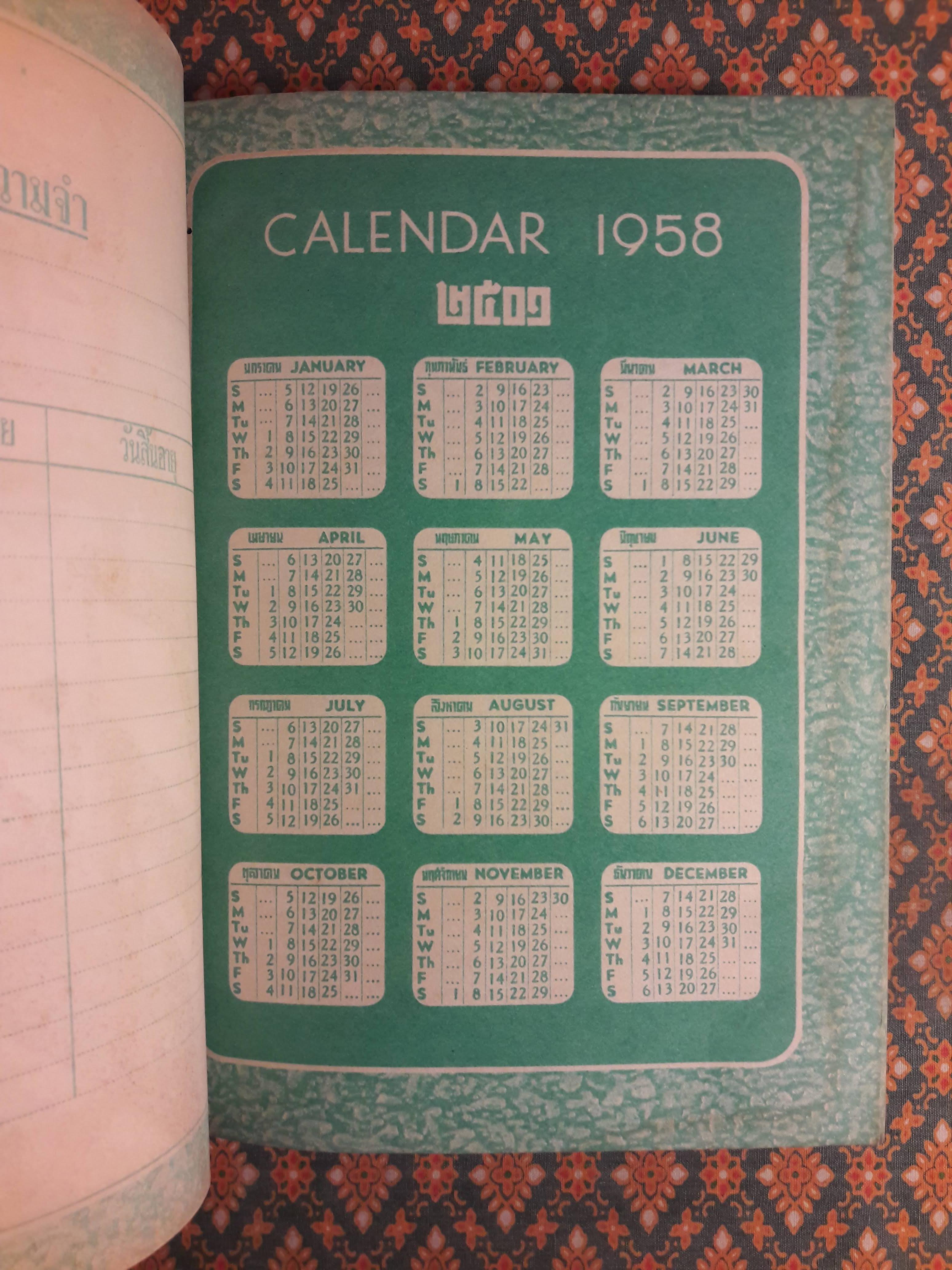 Popula Diary 1958