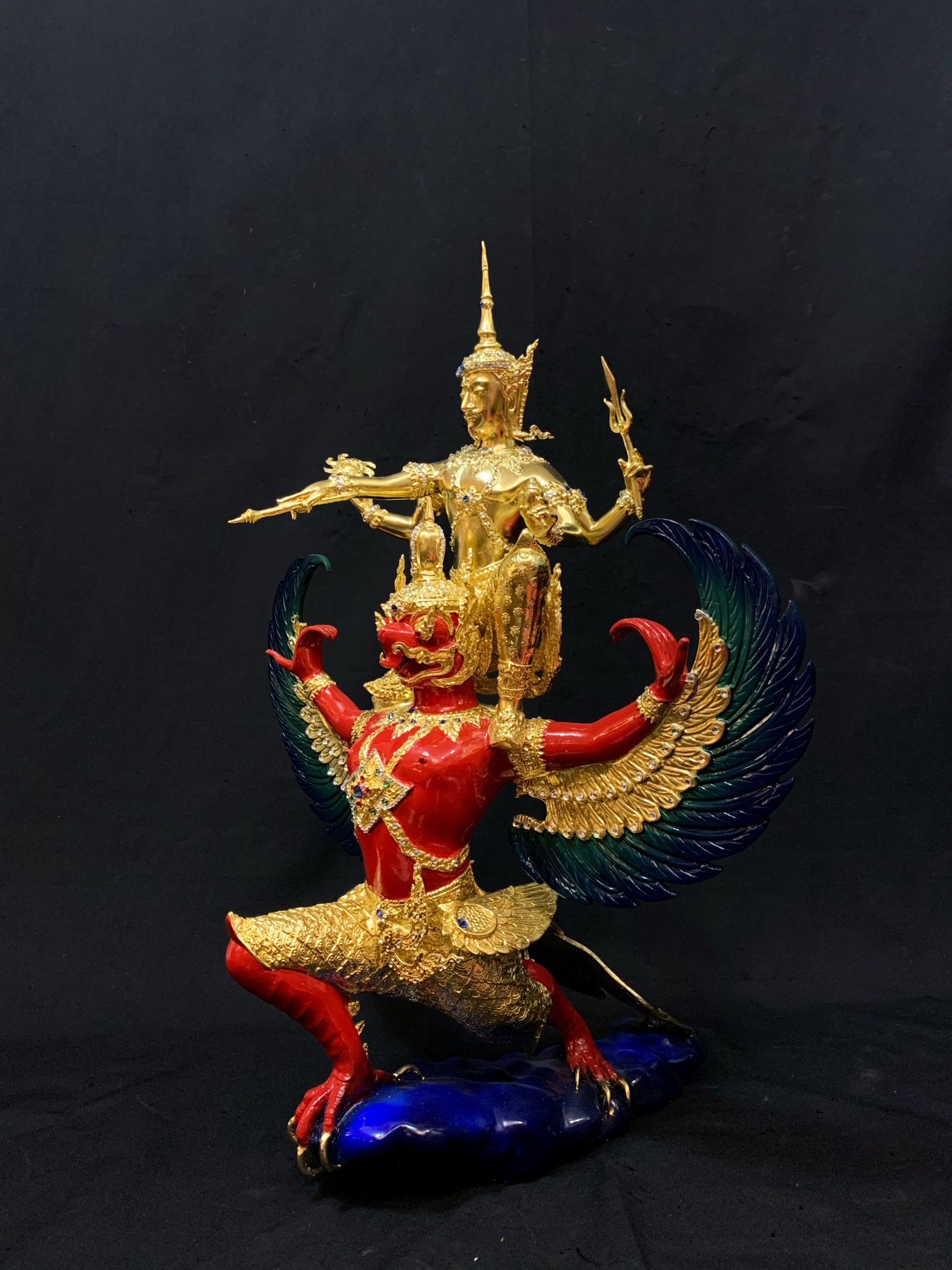 รูปหล่อ พระนารายณ์ทรงครุฑ หน้าตัก 9 นิ้ว