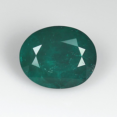 ไดออปเทส (Dioptase) 1.00 กะรัต สีเขียวเข้ม หายาก จากคองโก [ID3041]