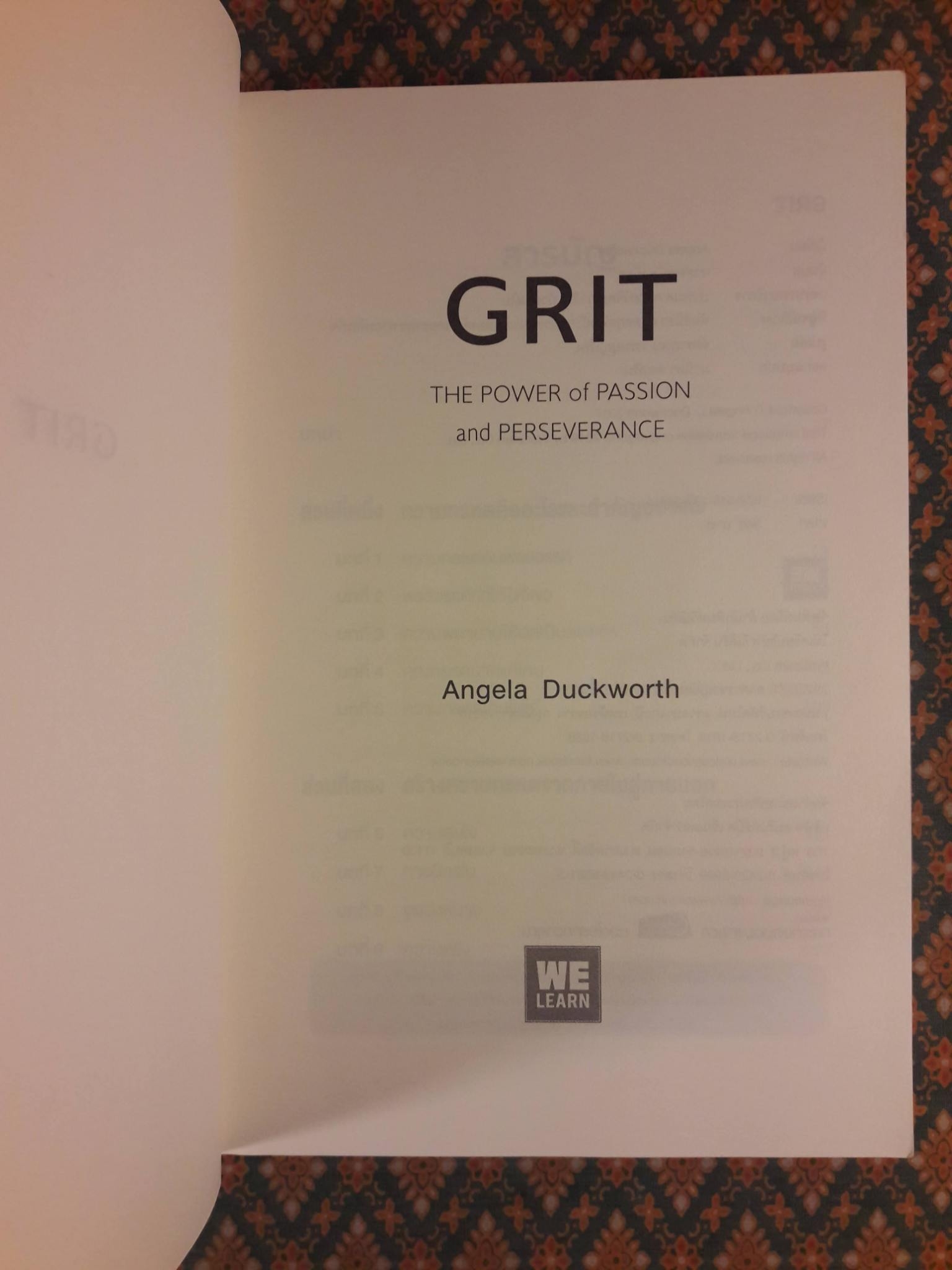 GRIT THE POWER of PASSION and PERSEVERANCE