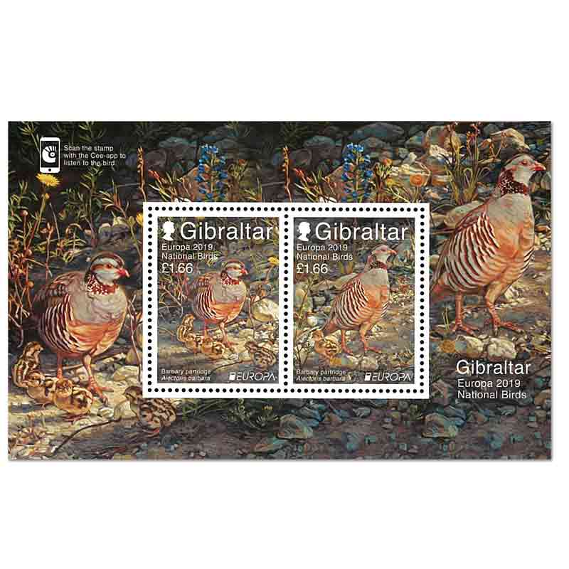 Gibraltar Stamp, 2019 Europa - Birds S/S