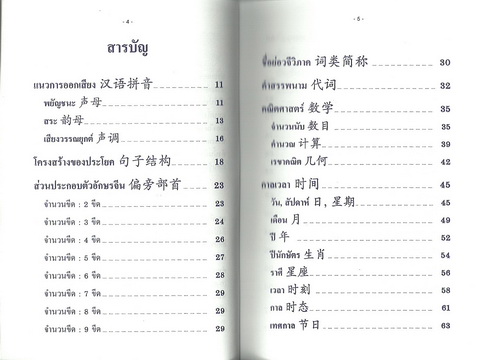 เรียนรู้ภาษาจีน ศัพท์หมวดจีน-ไทย (เล็ก)