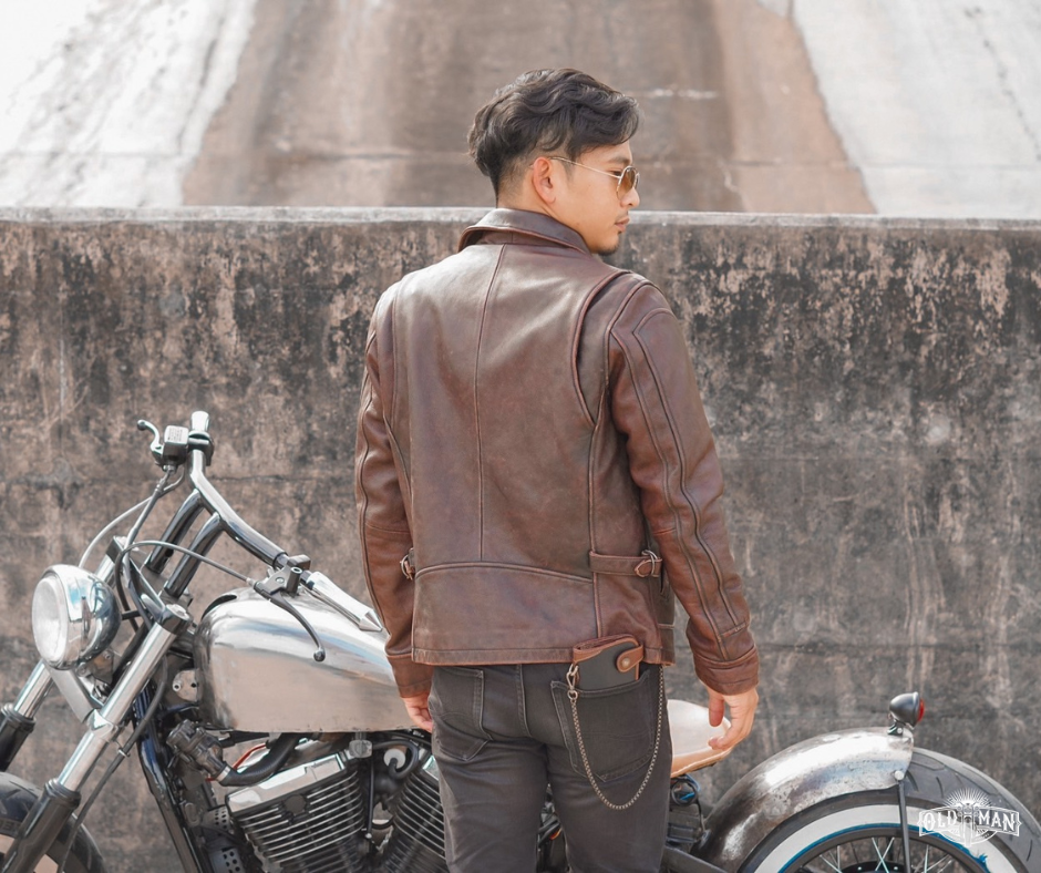 เสิ้อหนังแท้ Country Man สีน้ำตาล (กรุณาสอบถามไซส์ก่อนสั่งซื้อ)