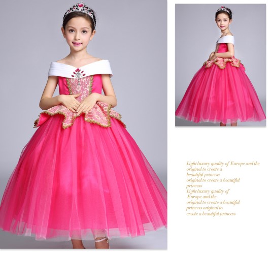 7C87 ชุดเด็ก ออโรร่า เจ้าหญิงออโรร่า เจ้าหญิงนิทรา Aurora Princess Sleeping Beauty Costume