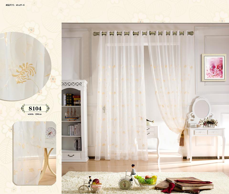 ผ้าโปร่งลายปัก "Sheer Curtains " หน้ากว้าง2.80 เมตร