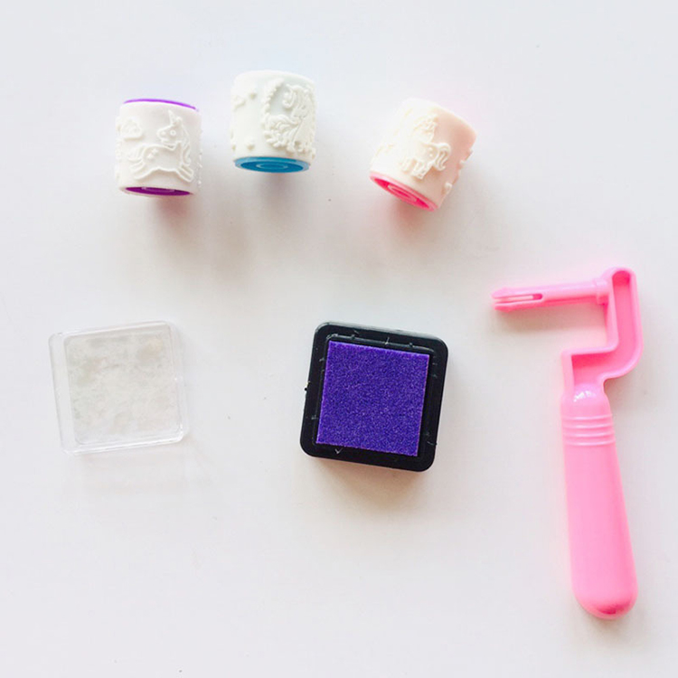 MUISUNGSHOP ลูกกลิ้งลายการ์ตูน ลูกกลิ้งสแตมป์ สำหรับเด็ก ของเล่นเด็กเสริมพัฒนาการ