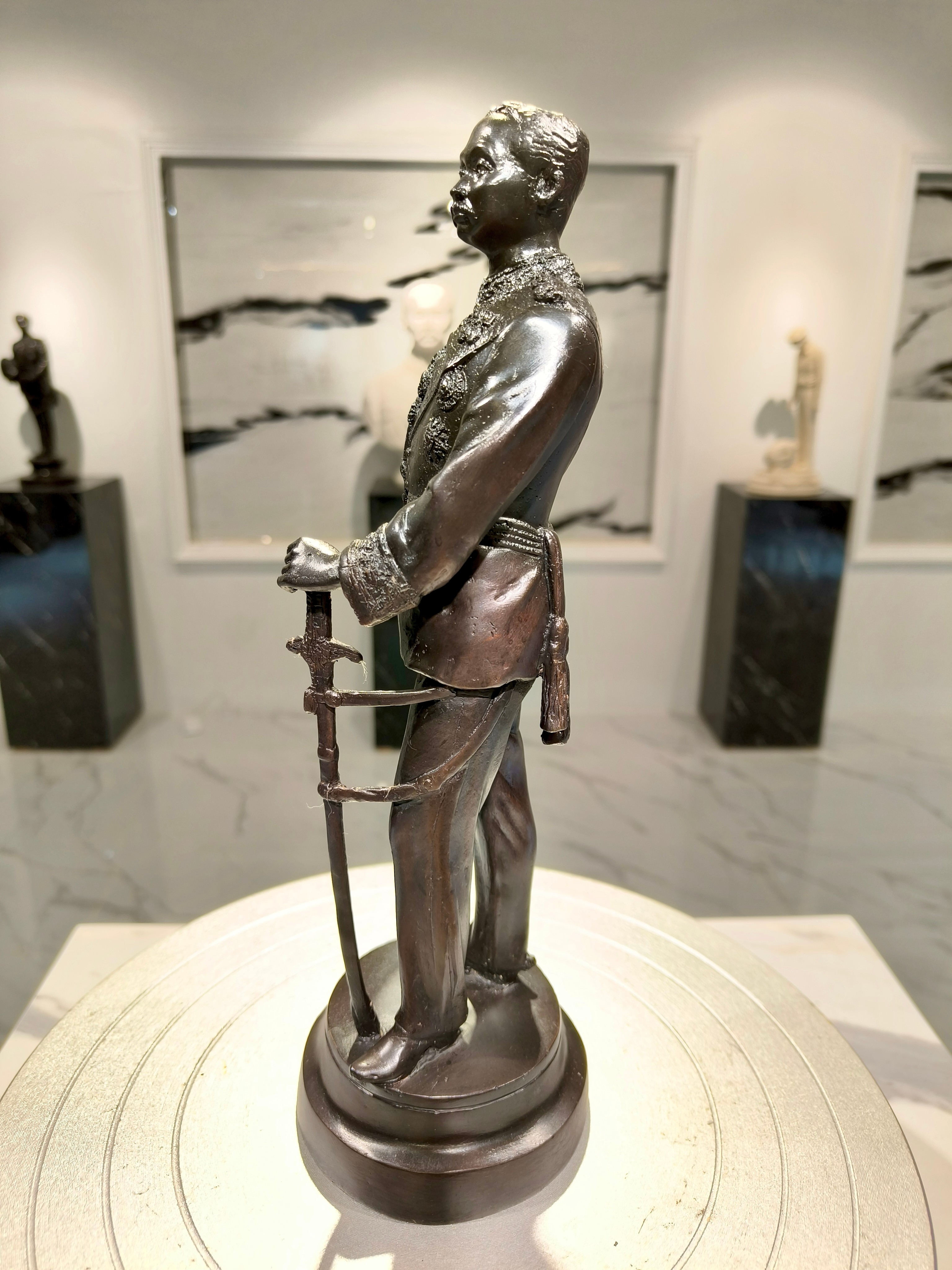 รูปหล่อ รัชกาลที่ 5 ร.5 หน้าตัก 5 นิ้ว วัดบางพระ ปี พ.ศ.2539